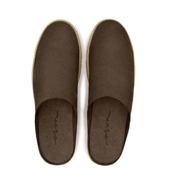 Oson The Slipper Green Suede Handmade Shoes 41 Minimalist Slides Sustainable - Picture 1 of 15